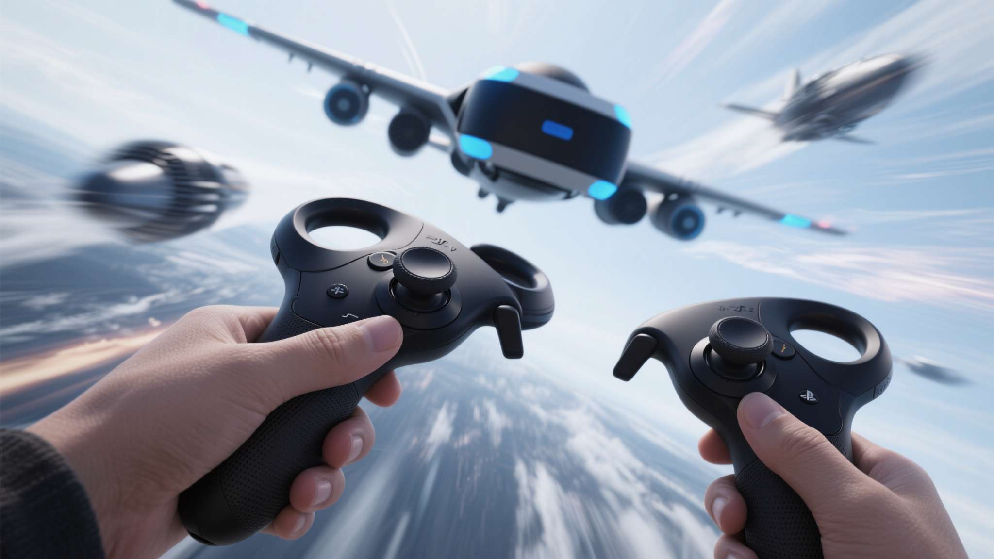 微软飞行模拟免费中文版 触觉反馈增强临场感:PS VR2控制器支持自适应扳机与触觉振动,配合飞行中的气流