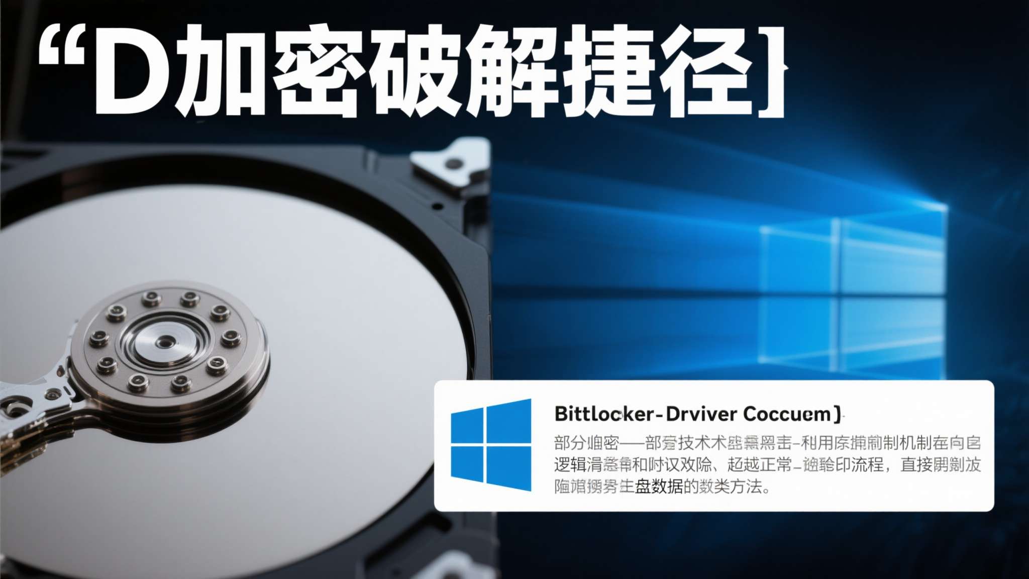 所谓"D加密破解捷径"，是指部分技术人员或黑客利用Windows系统在磁盘加密（